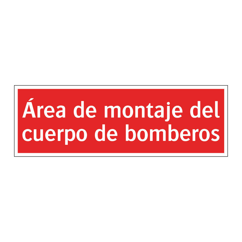 Área de montaje del cuerpo de bomberos