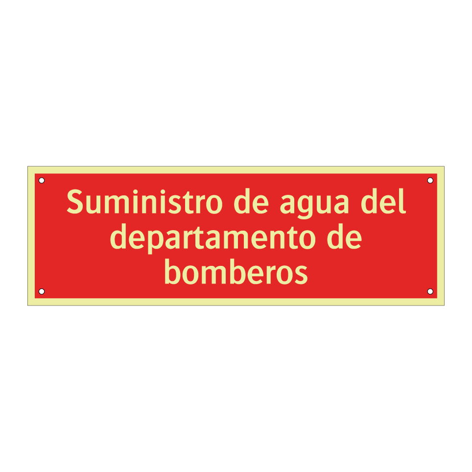 Suministro de agua del departamento de bomberos