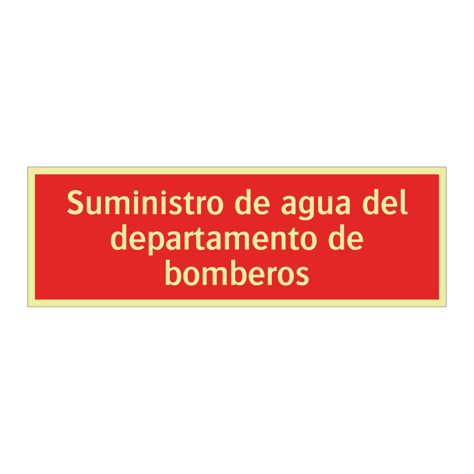 Suministro de agua del departamento de bomberos