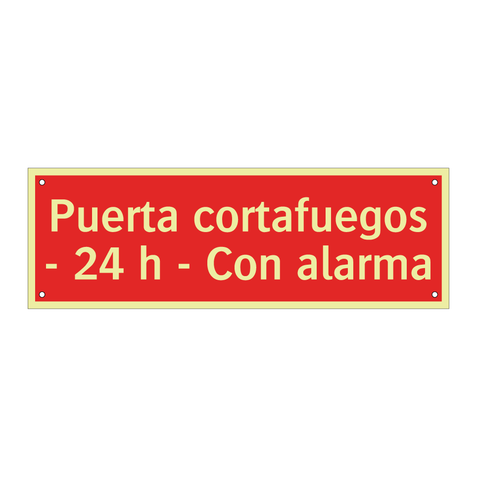 Puerta cortafuegos - 24 h - Con alarma