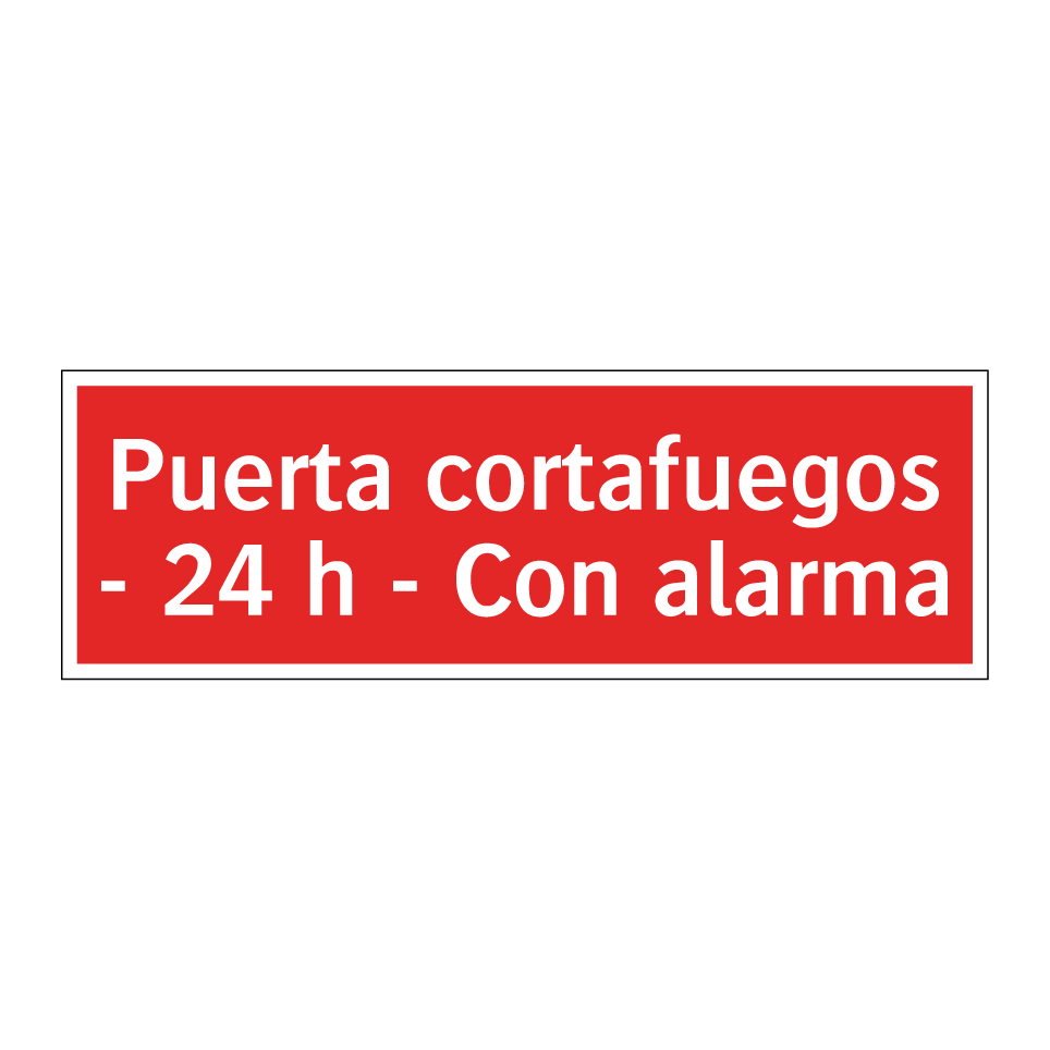Puerta cortafuegos - 24 h - Con alarma