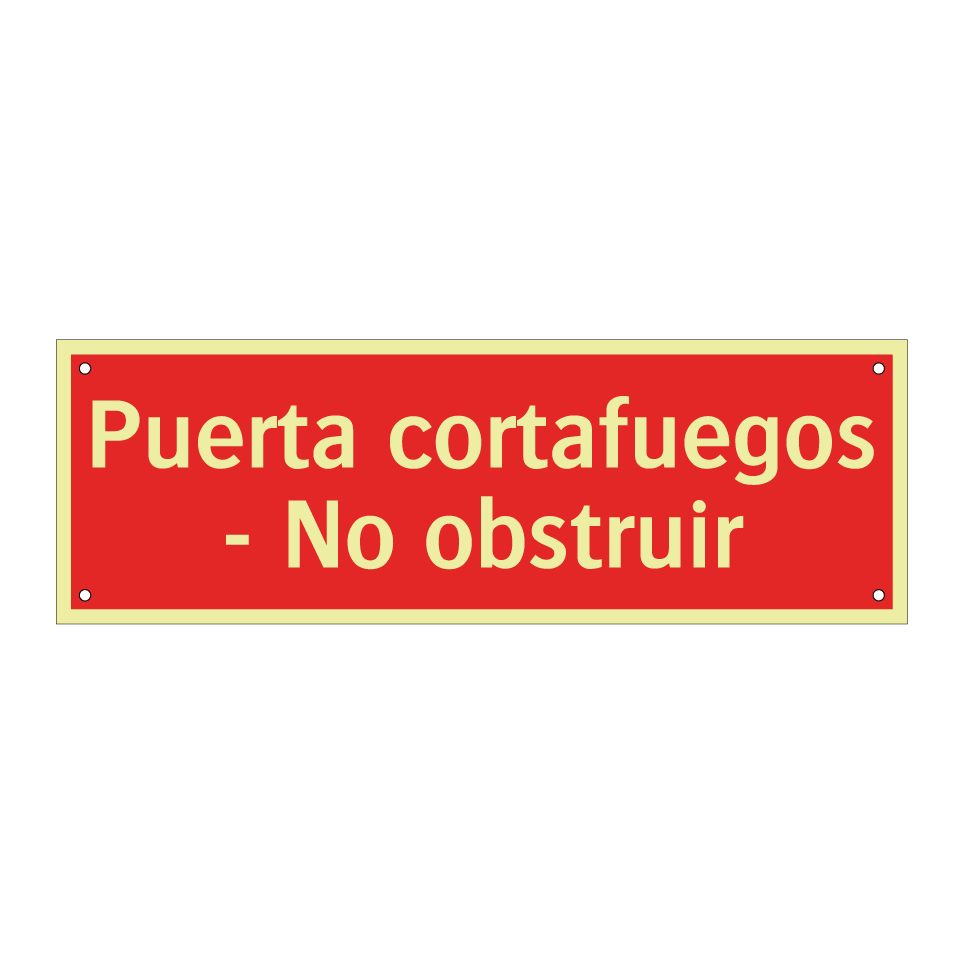 Puerta cortafuegos - No obstruir