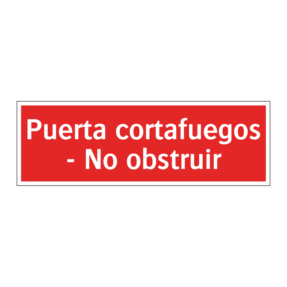 Puerta cortafuegos - No obstruir