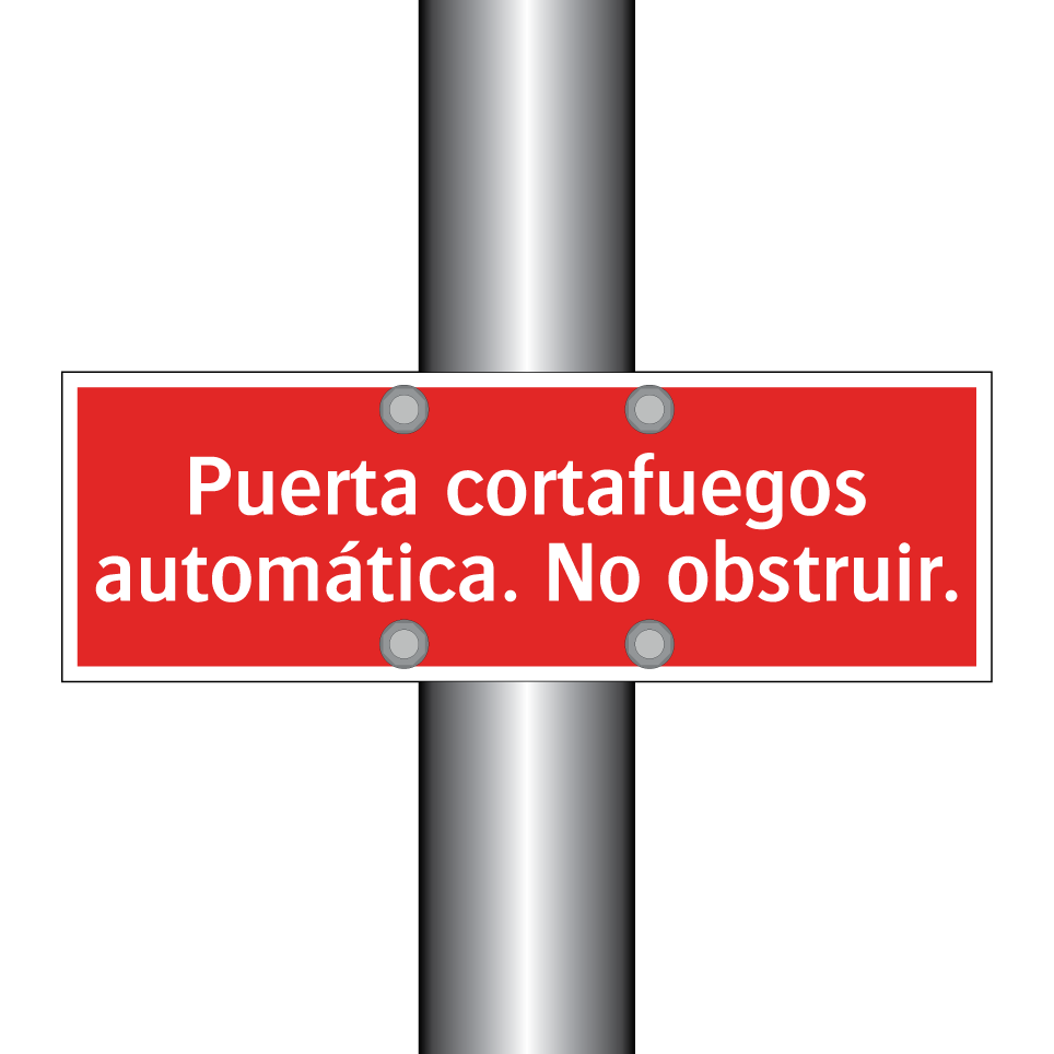 Puerta cortafuegos automática. No obstruir.