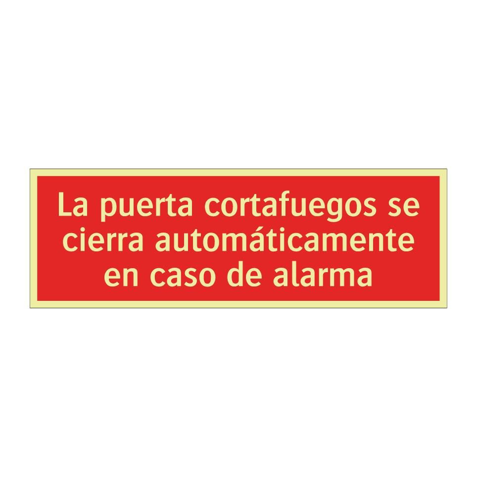 La puerta cortafuegos se cierra automáticamente en caso de alarma