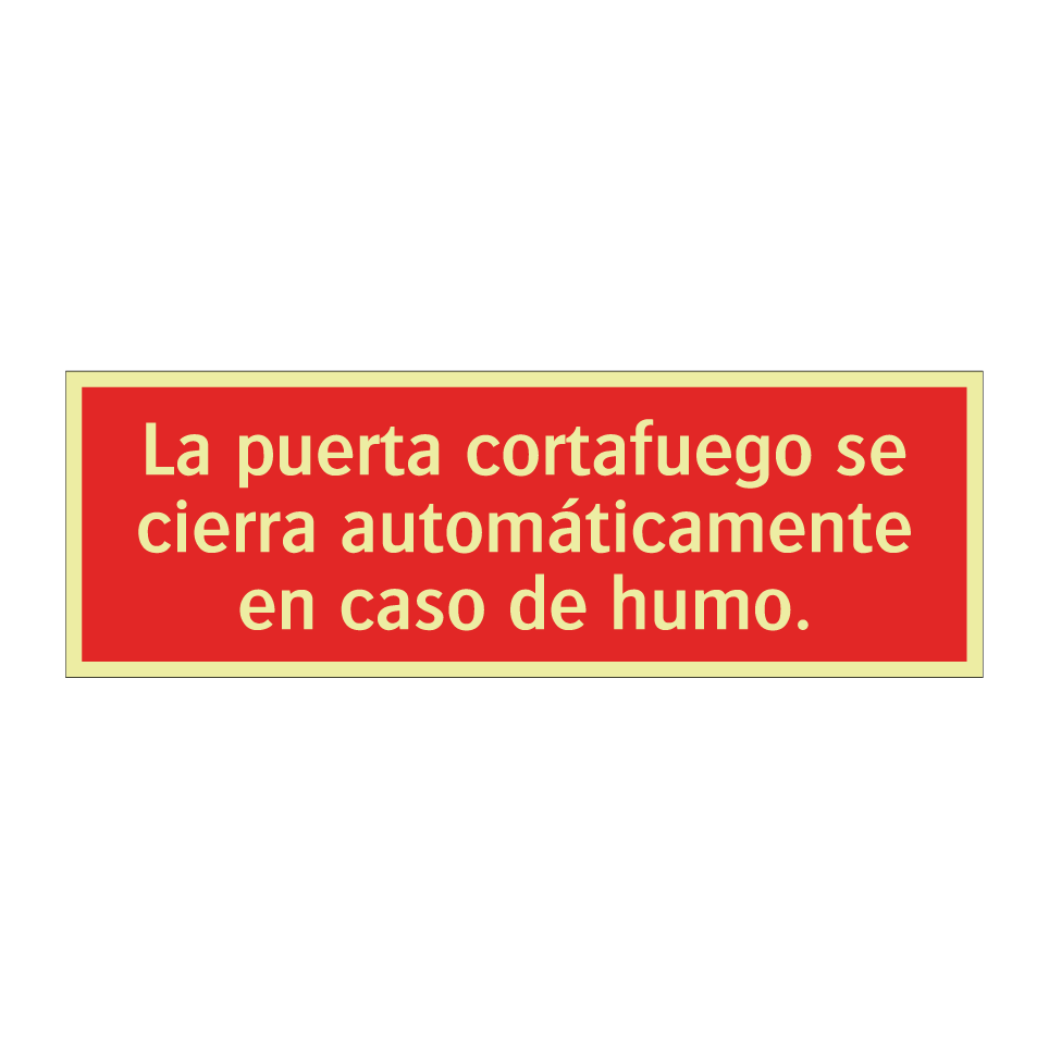 La puerta cortafuego se cierra automáticamente en caso de humo.