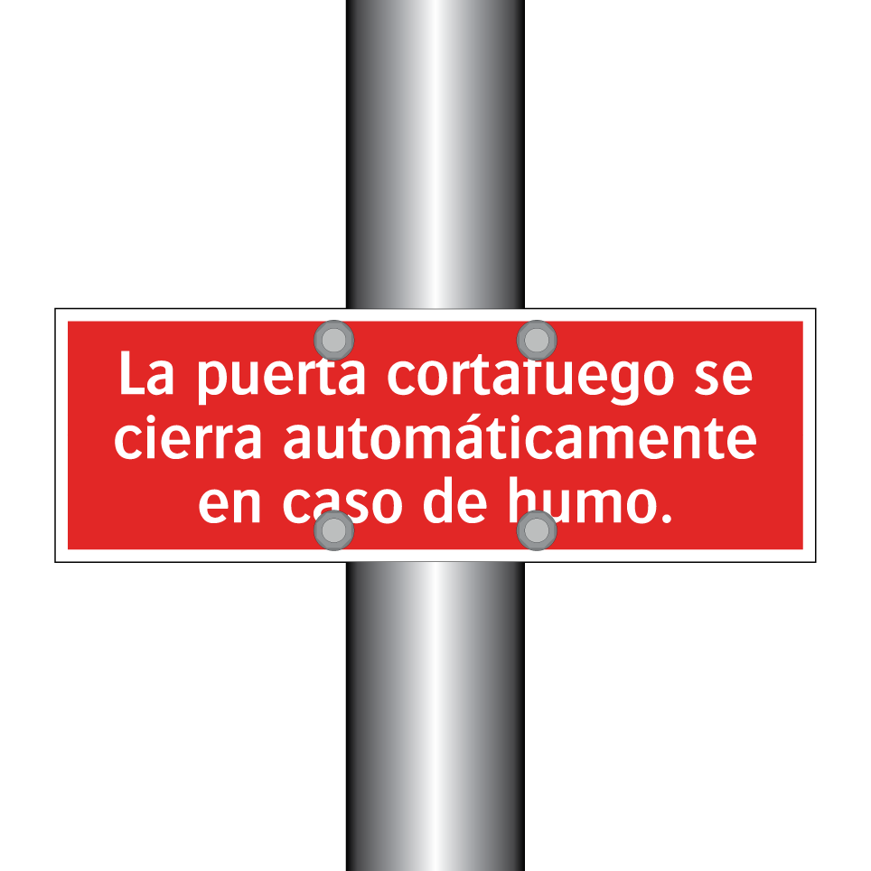 La puerta cortafuego se cierra automáticamente en caso de humo.