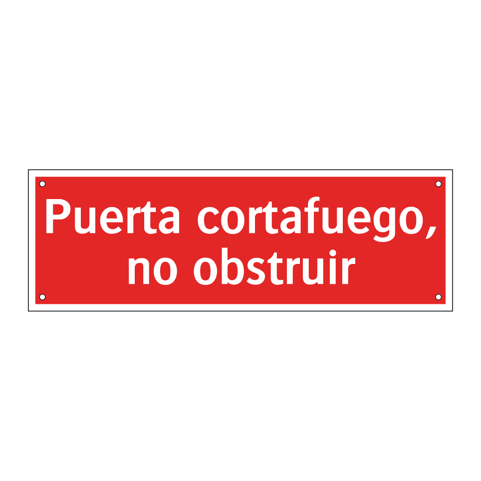 Puerta cortafuego, no obstruir