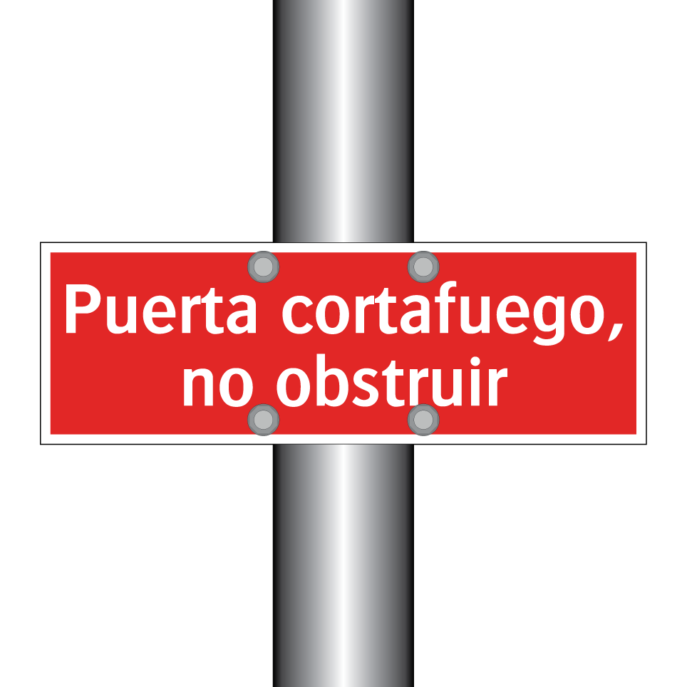 Puerta cortafuego, no obstruir