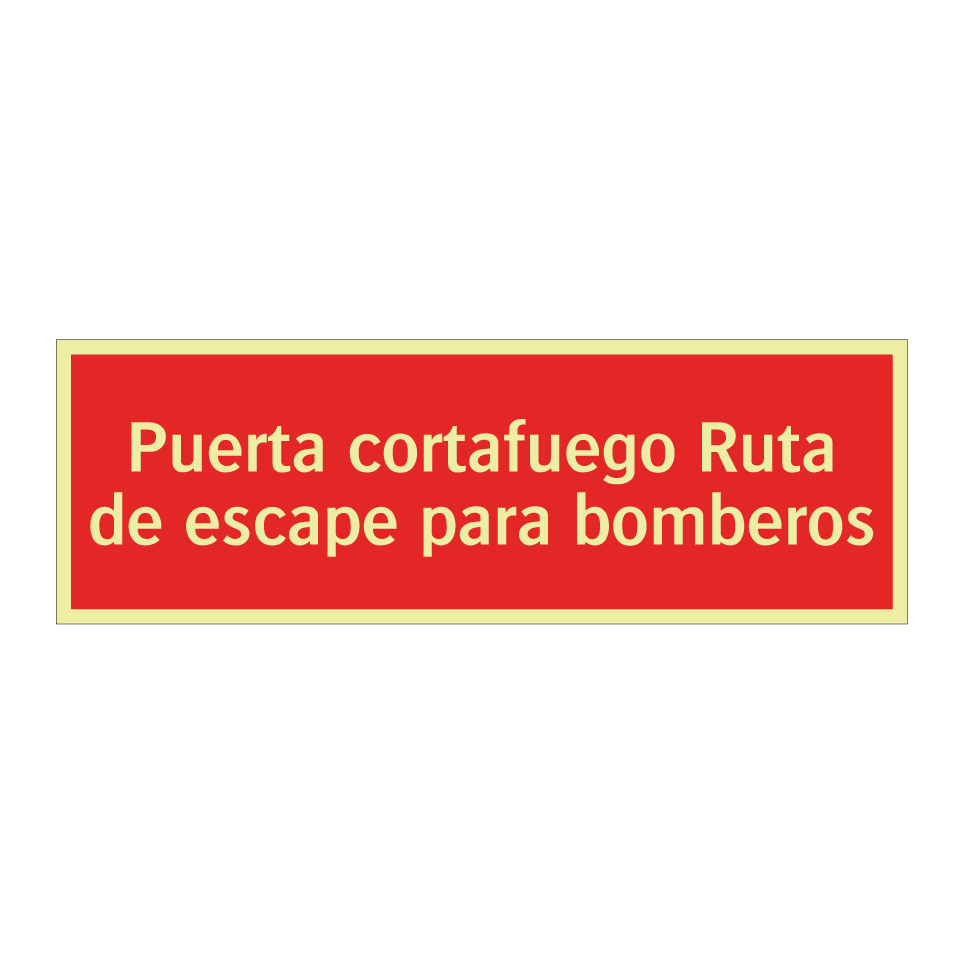 Puerta cortafuego Ruta de escape para bomberos