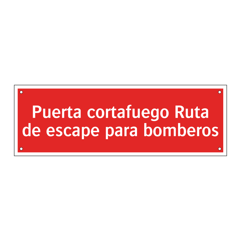Puerta cortafuego Ruta de escape para bomberos