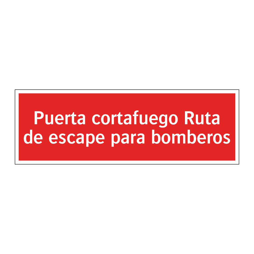 Puerta cortafuego Ruta de escape para bomberos