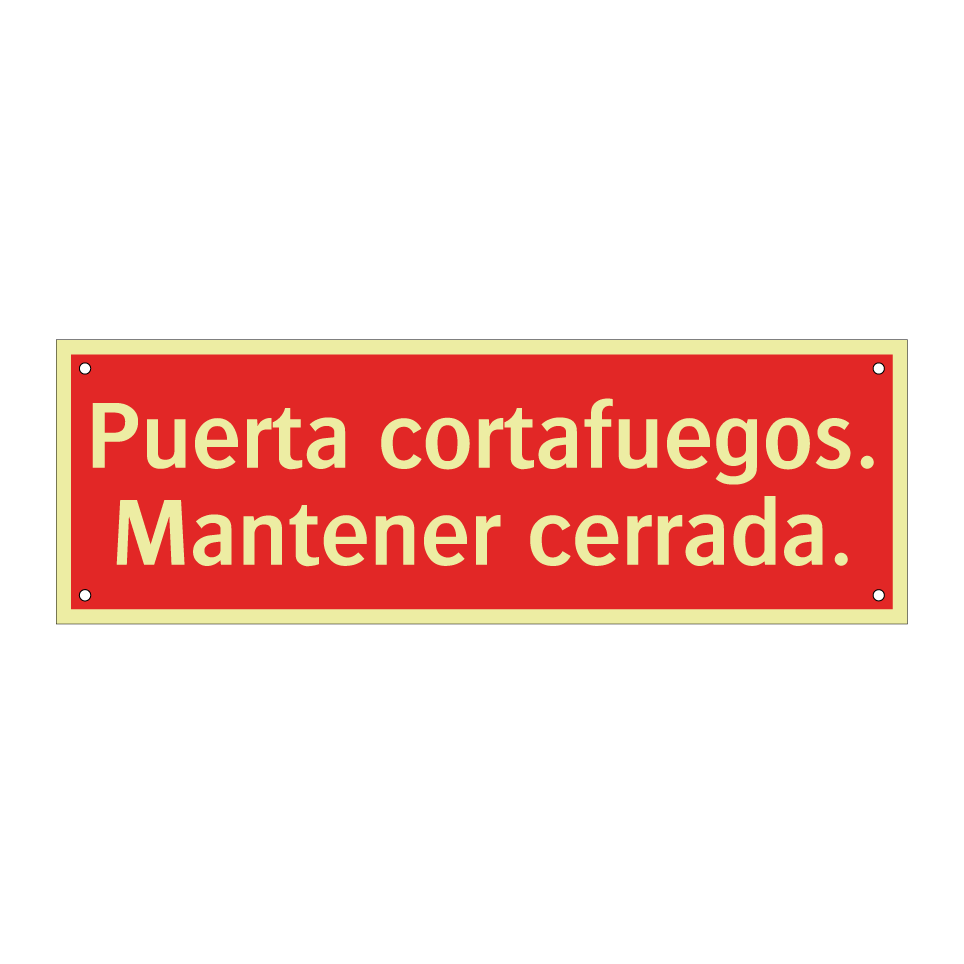 Puerta cortafuegos. Mantener cerrada.