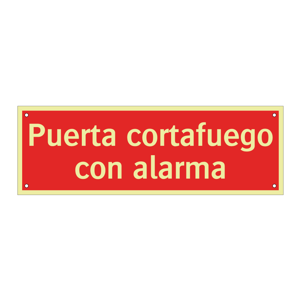 Puerta cortafuego con alarma
