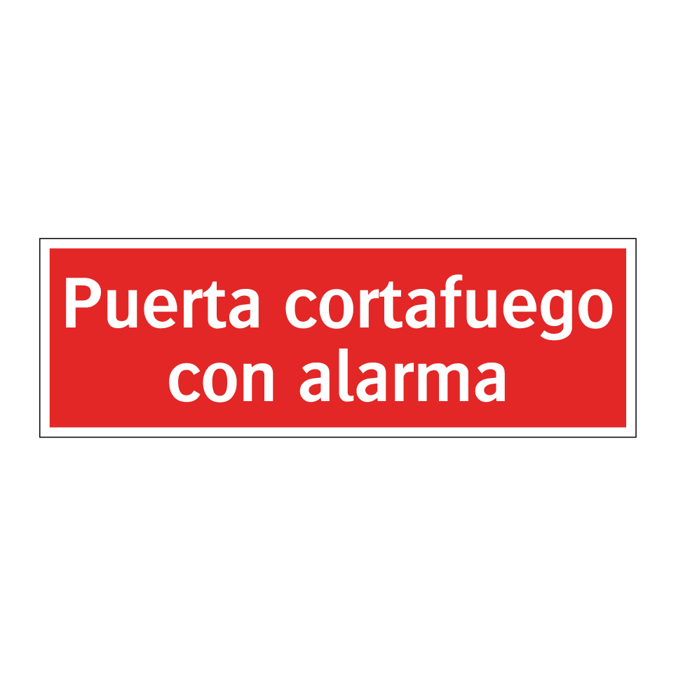 Puerta cortafuego con alarma