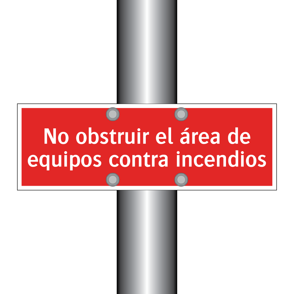 No obstruir el área de equipos contra incendios