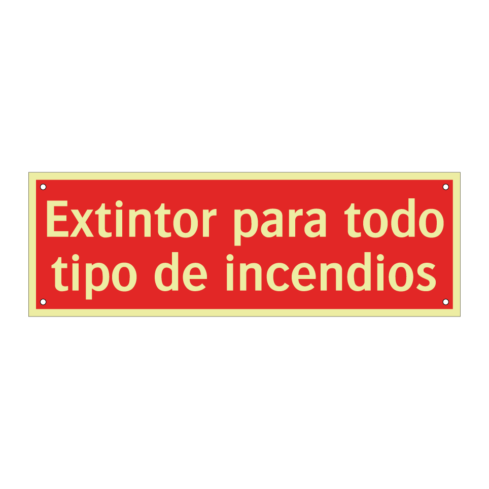 Extintor para todo tipo de incendios