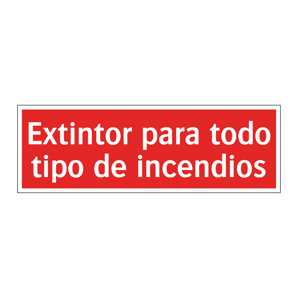 Extintor para todo tipo de incendios