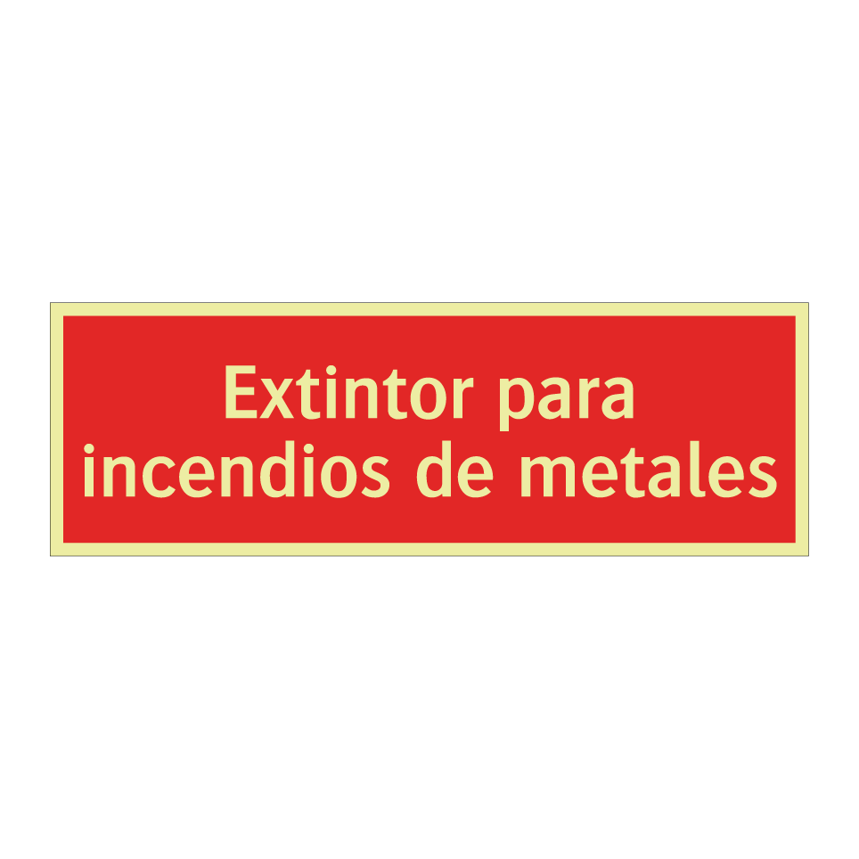 Extintor para incendios de metales