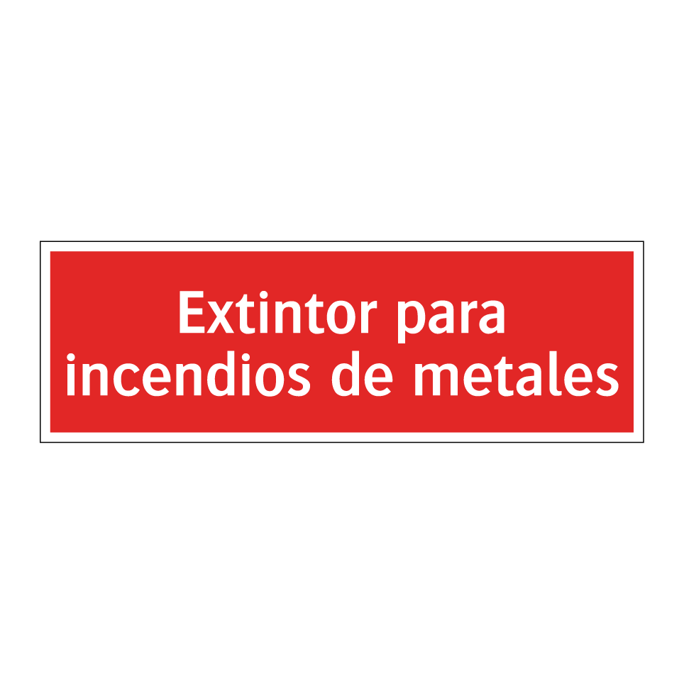 Extintor para incendios de metales