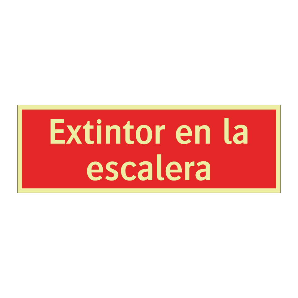 Extintor en la escalera