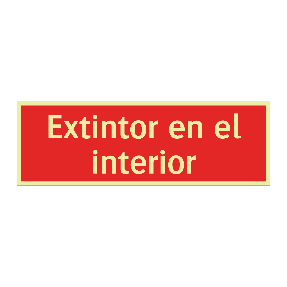 Extintor en el interior