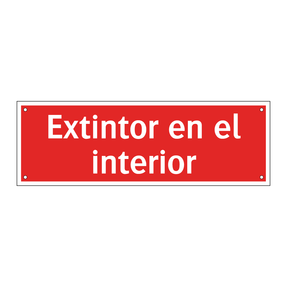 Extintor en el interior
