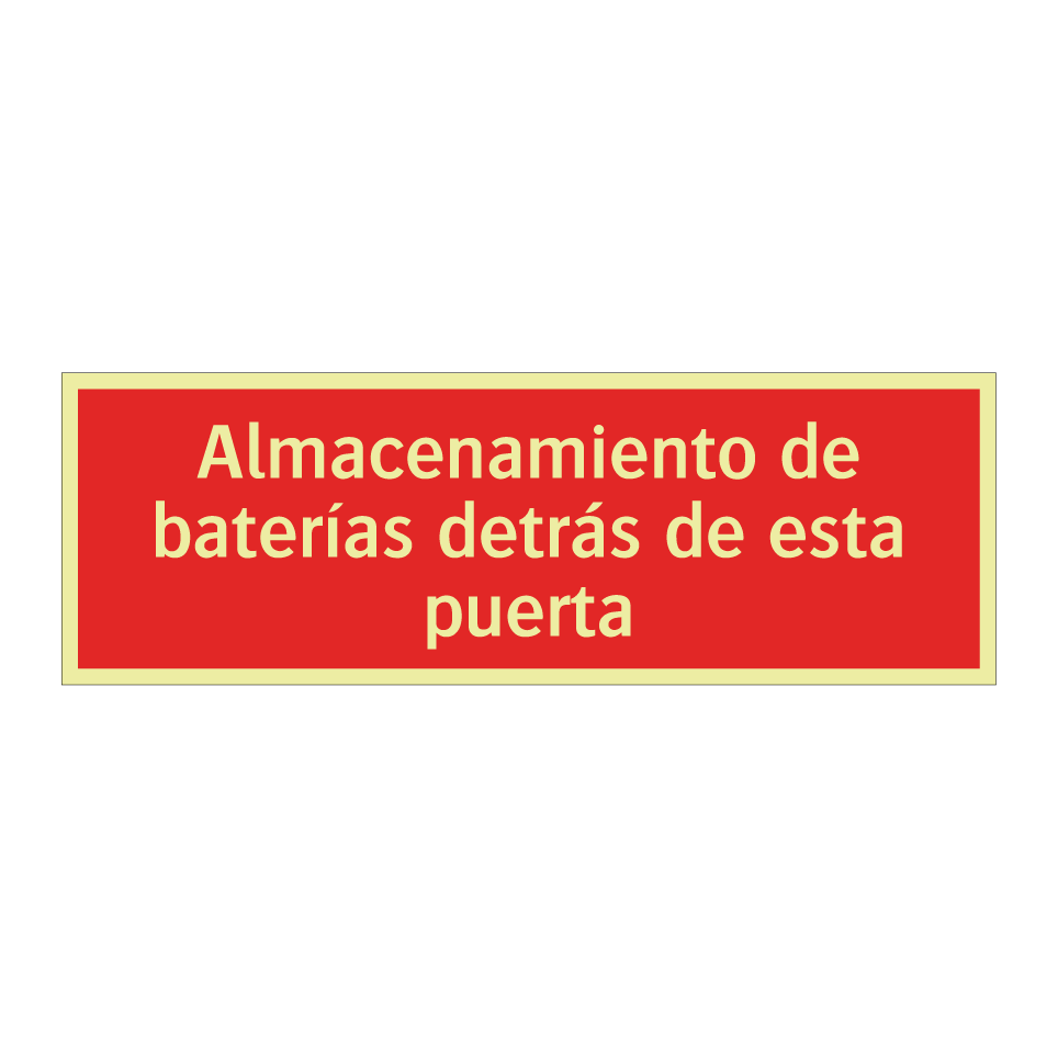 Almacenamiento de baterías detrás de esta puerta