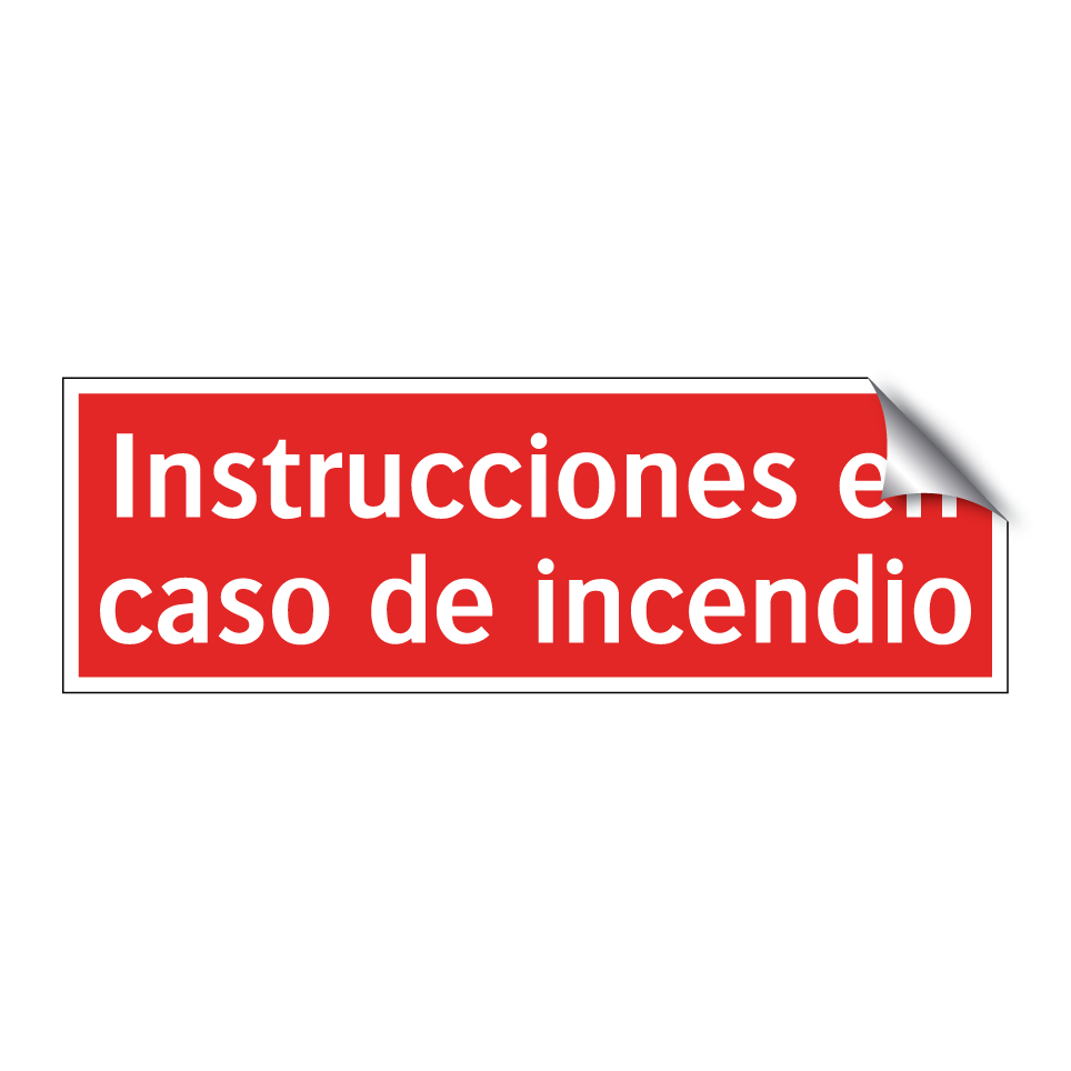 Instrucciones en caso de incendio