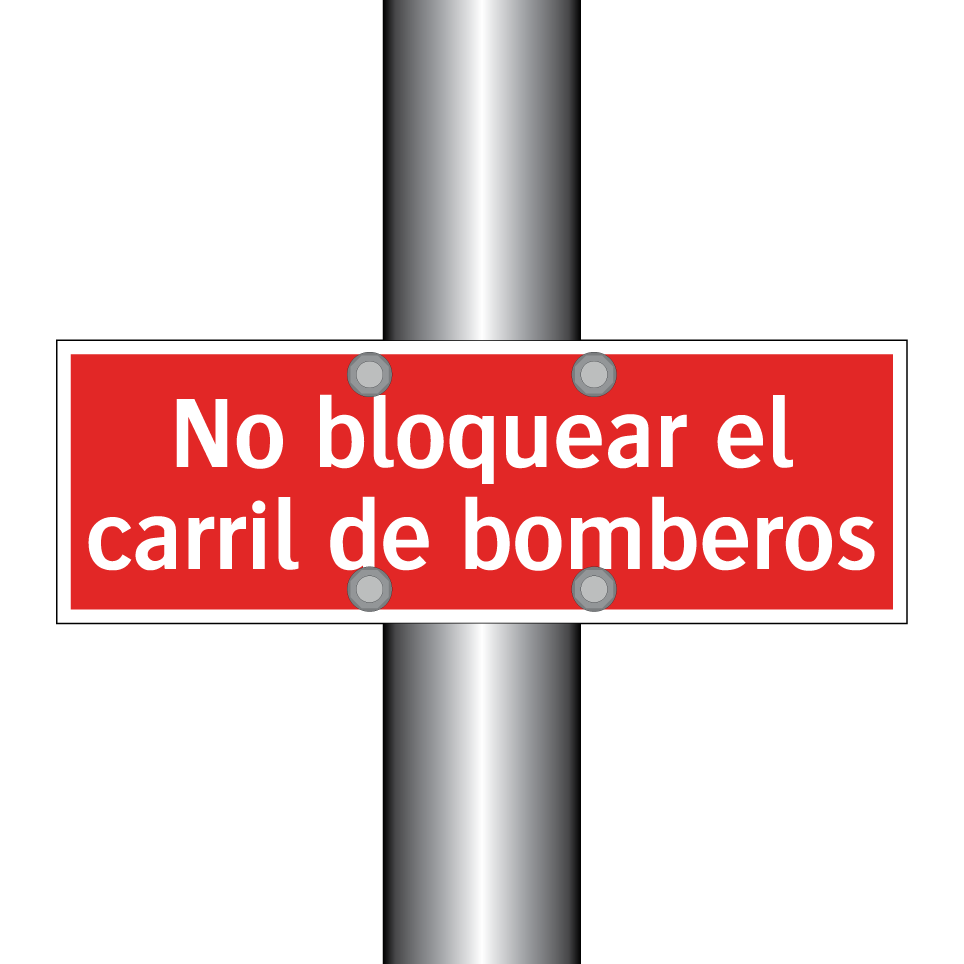 No bloquear el carril de bomberos