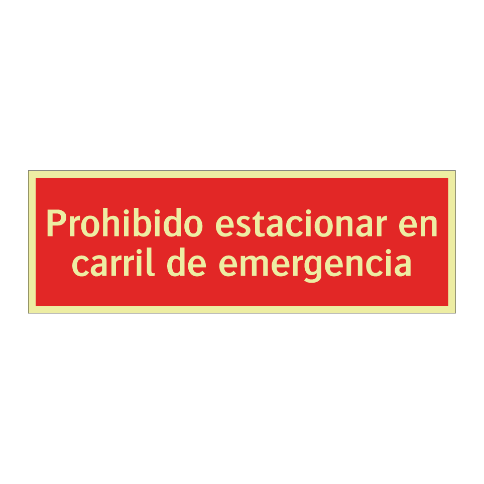 Prohibido estacionar en carril de emergencia