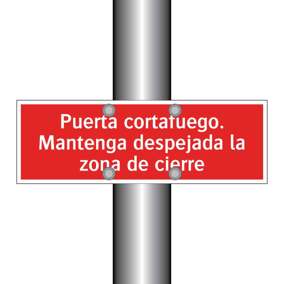Puerta cortafuego. Mantenga despejada la zona de cierre