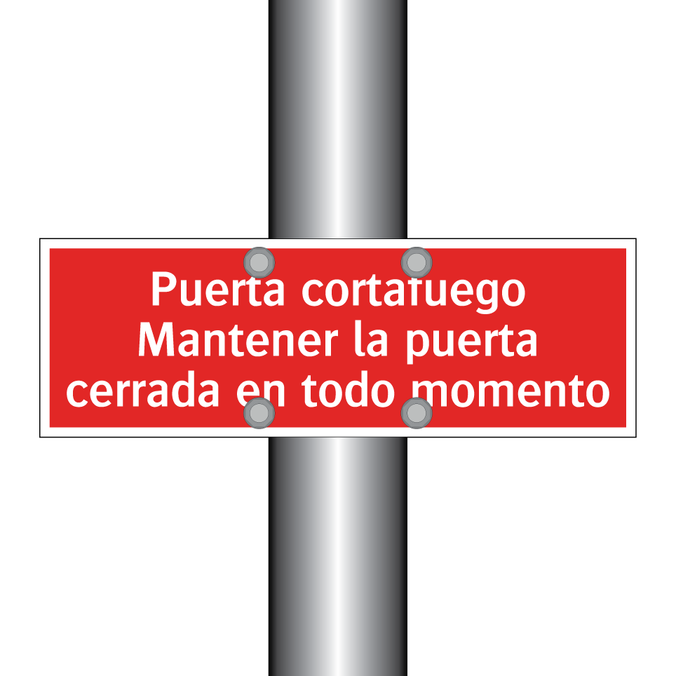 Puerta cortafuego Mantener la puerta cerrada en todo momento