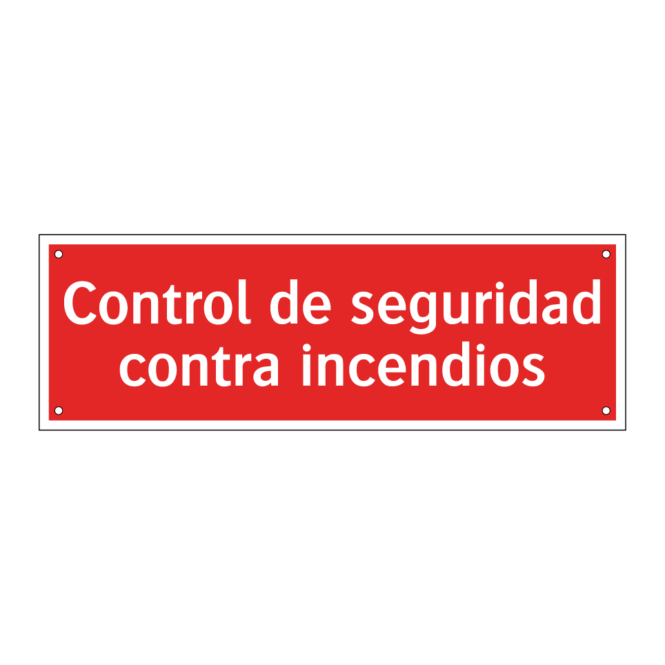 Control de seguridad contra incendios