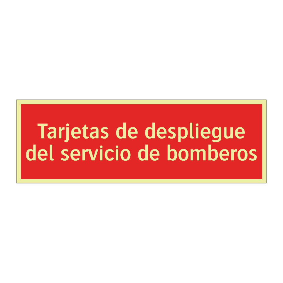 Tarjetas de despliegue del servicio de bomberos