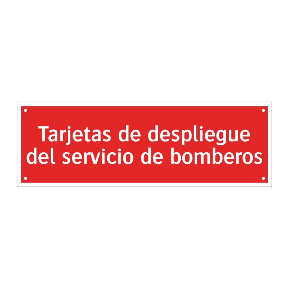 Tarjetas de despliegue del servicio de bomberos