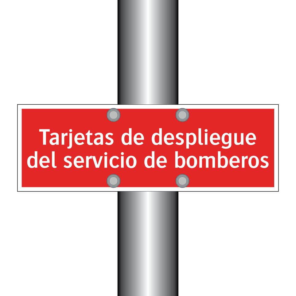 Tarjetas de despliegue del servicio de bomberos