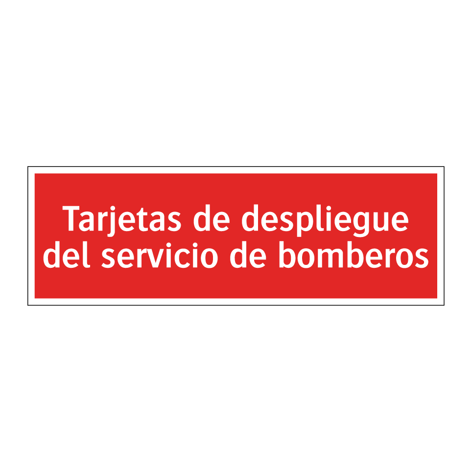 Tarjetas de despliegue del servicio de bomberos