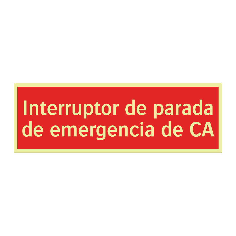Interruptor de parada de emergencia de CA