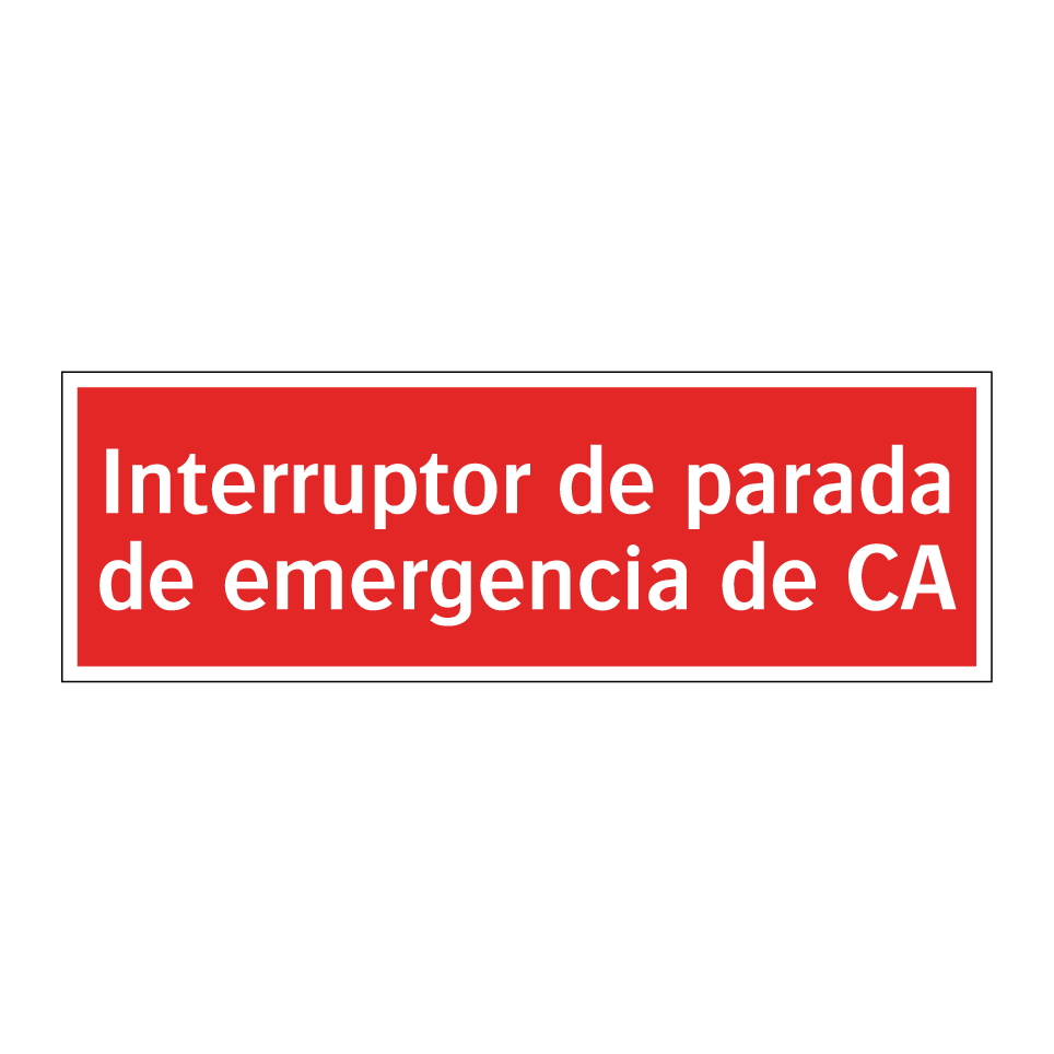 Interruptor de parada de emergencia de CA