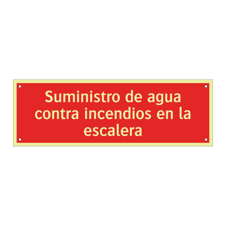 Suministro de agua contra incendios en la escalera