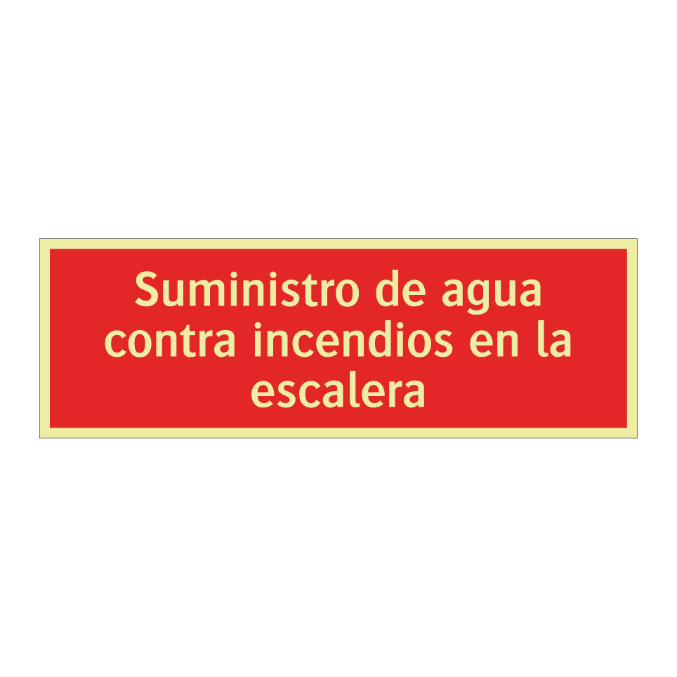 Suministro de agua contra incendios en la escalera
