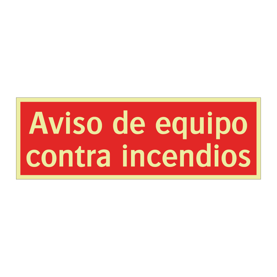 Aviso de equipo contra incendios