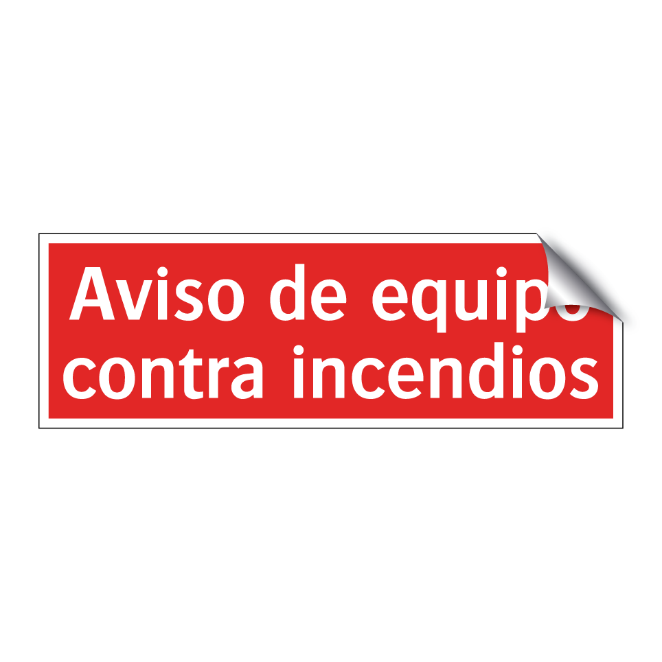 Aviso de equipo contra incendios