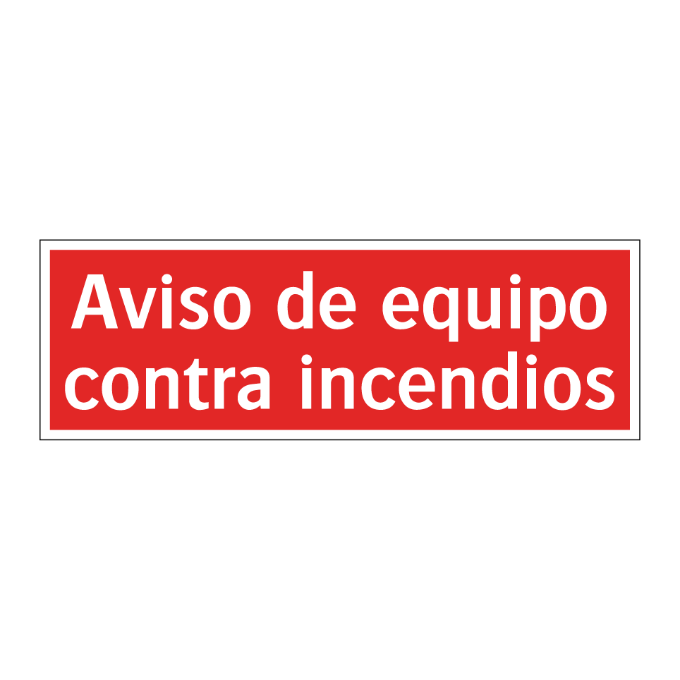 Aviso de equipo contra incendios