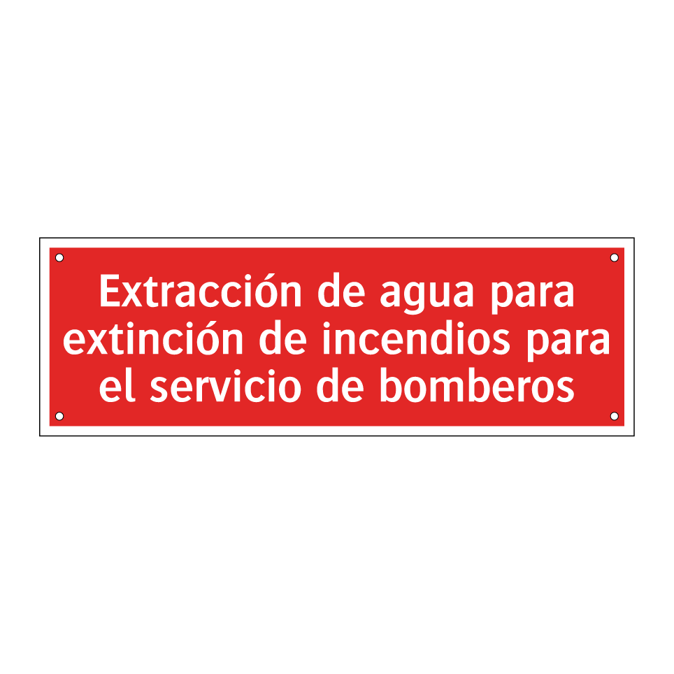 Extracción de agua para extinción de incendios para el servicio de bomberos