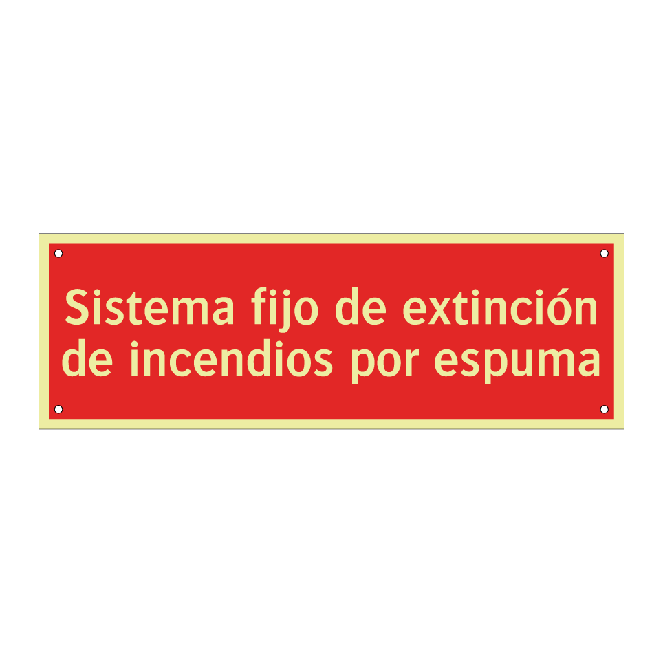 Sistema fijo de extinción de incendios por espuma