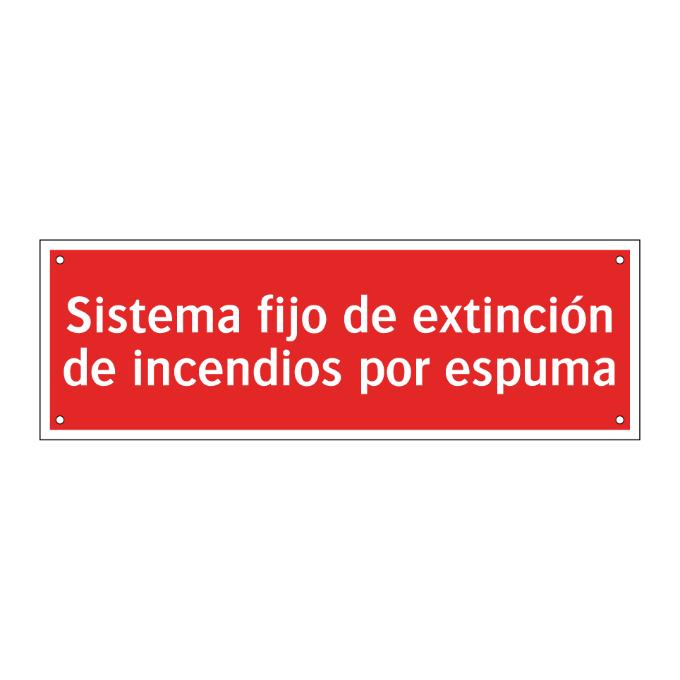 Sistema fijo de extinción de incendios por espuma