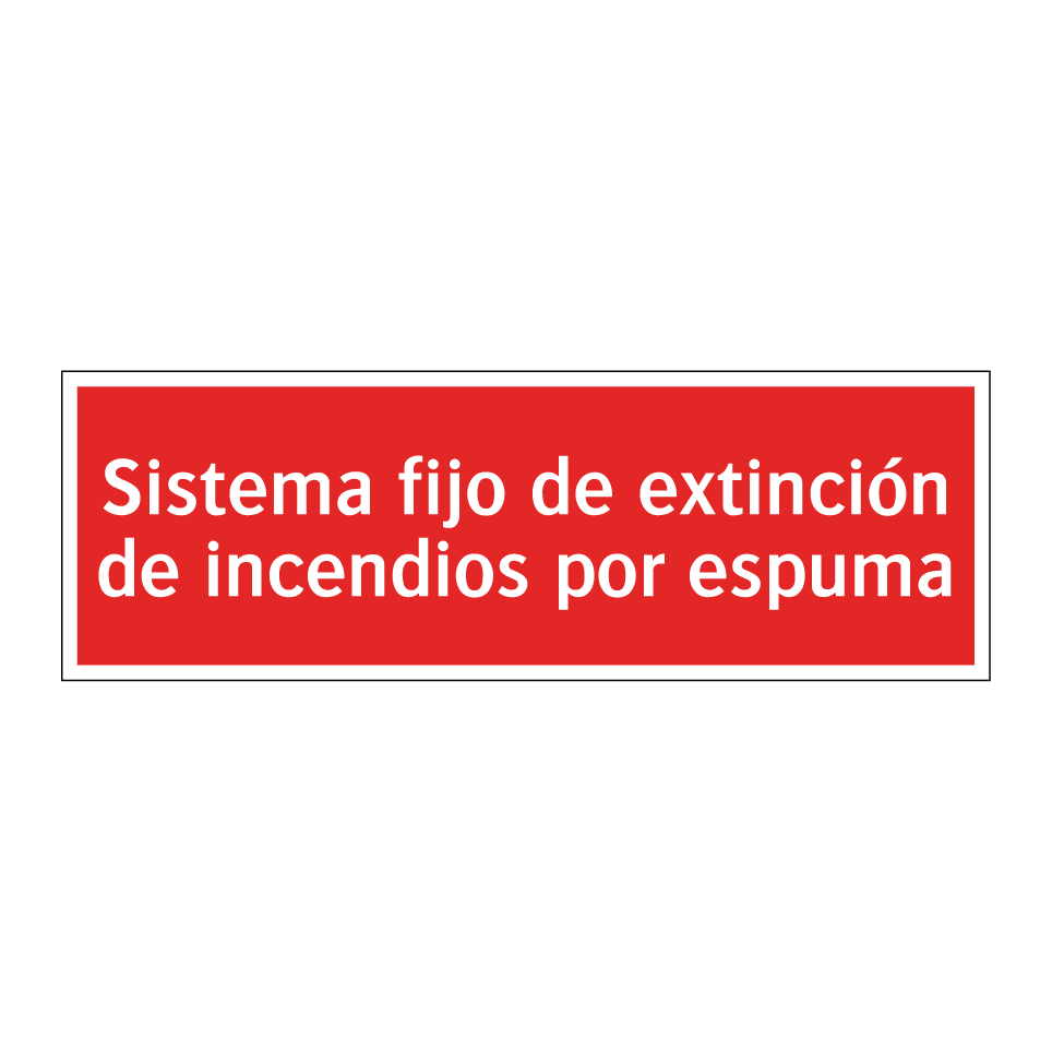 Sistema fijo de extinción de incendios por espuma