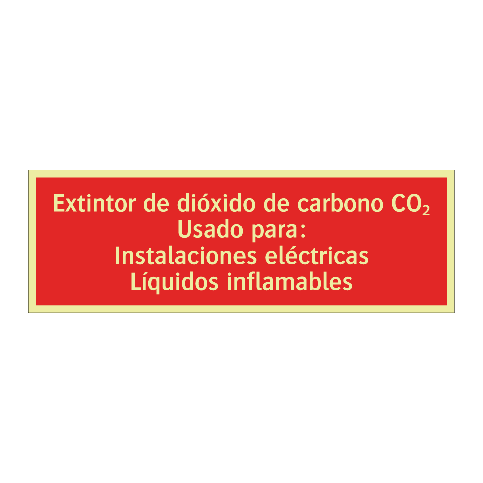 Extintor de dióxido de carbono CO₂ Usado para: Instalaciones eléctricas Líquidos inflamables